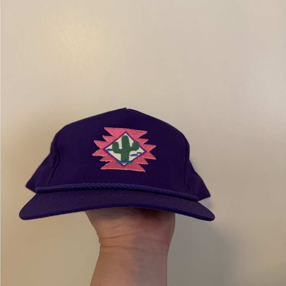Purple Geometric Pattern Cap - Picture 2 of 6
